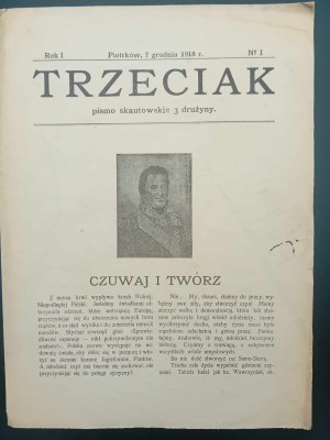 Trzeciakův skautský časopis 3 týmy Rok 1918