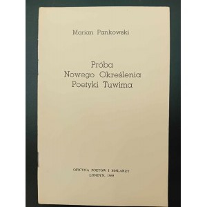 Marian Pankowski Pokus o novú definíciu Tuwimovej poetiky