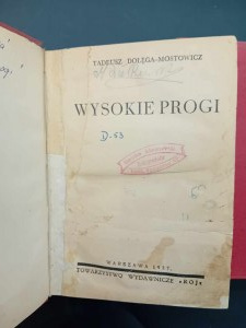 Tadeusz Dołęga-Mostowicz Złota Maska / Vysoké prahy