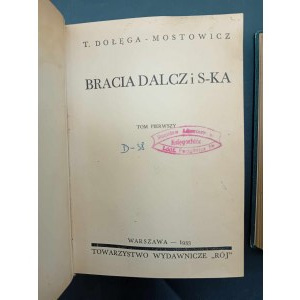 Tadeusz Dołęga-Mostowicz Bracia Dalcz i S-ka Volume I-II 1a edizione