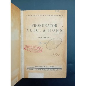 T. Dołęga Mostowicz Procureur Alicja Horn Volume I-II