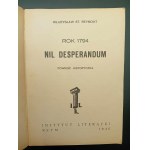 Wł. St. Reymont Year 1794 Nil Desperandum Historical Novel