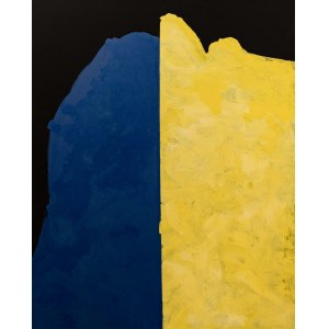 Norman Leto, Abstrakcia (modrá a žltá), 2022