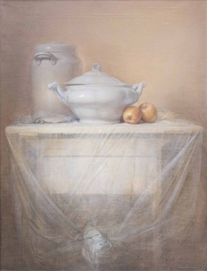 Wieslaw Nowakowski, Still life with apples, 2020