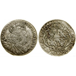 Pologne, 8 groszy (deux zlotys), 1753 CE, Leipzig