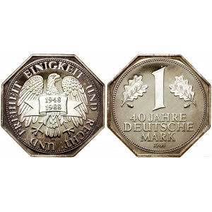 Germany, medal minted on the occasion of the 40th anniversary of the German mark (1948-1988), 1988