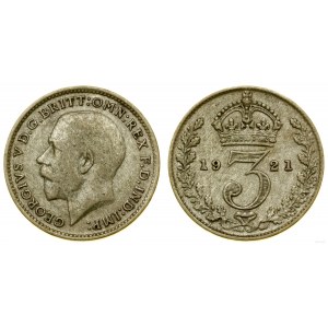Wielka Brytania, 3 pensy, 1921, Londyn