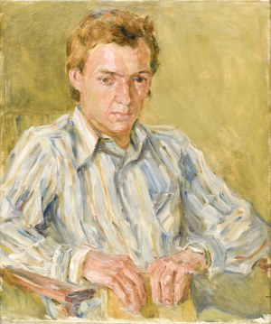 Olgierd BIERWIACZONEK (1925-2002), Portret mężczyzny siedzącego w fotelu