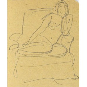 Wojciech WEISS (1875-1950), Nude on an armchair