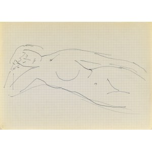 Jerzy PANEK (1918 - 2001), Akt ležiacej ženy, 1963