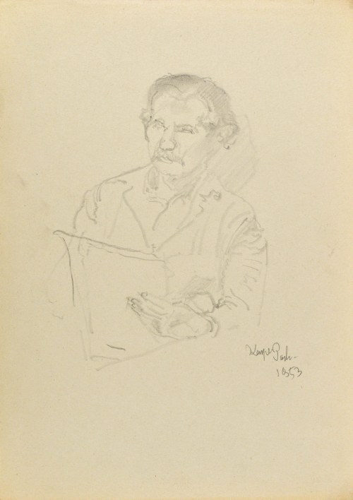 Kasper POCHWALSKI (1899-1971), Mężczyzna rysujący, 1953