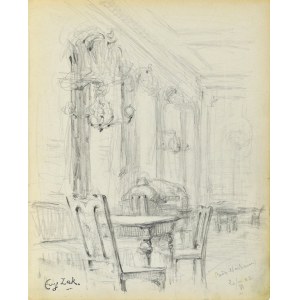 Eugene ZAK (1887-1926), Innenraum eines Clubs/Restaurants in Bad Nauheim (Hessen), 1903