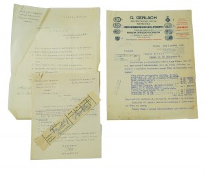 G. GERLACH Fabryka Instrumentów Geodezyjnych i Rysunkowych , zestaw korespondencji z końca 1922 roku