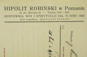 HIPOLIT ROBIŃSKI Wholesale Wine and Spirits , ACCOUNT for 20 bottles of 0.6l 