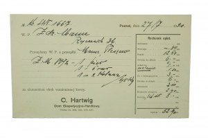 C. HARTWIG House of expedition and trade , SOLUTION dated 27.7.1920.