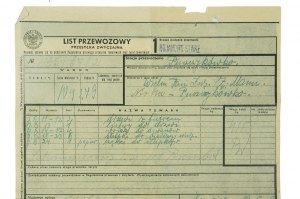 List przewozowy PKP ze stacji Bojanowo Stare do stacji Puszczykówko na transport drzwi, listew i słupków, datowany 20.V.1938r.