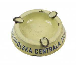 Wielkopolska Central Iron ESTEREICH and KACZMAREK original , enameled ashtray with company advertisement, RARE