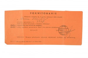 POKWITOWANIE Posiadacz upoważnienia zrzekł się prawa korzystania z radiostacji odbiorczej 10.VI.1937r.