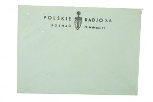 POLSKIE RADIO S.A. Rozgłośnia w Poznaniu [koperta + korespondencja] 6.III.1937r., autograf dyrektora programowego rozgłośni Zygmunta Falkowskiego [1899-1965]