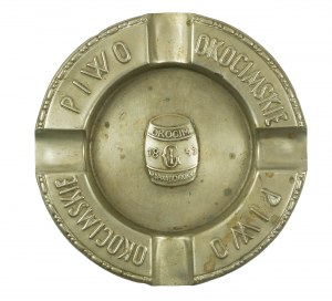 OKOCIMSKI PIWO advertising ashtray, diameter about 12.5cm, RARE
