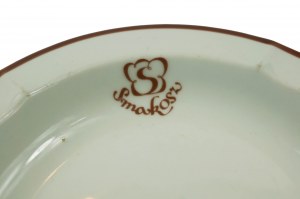 Porcelánový popelník s reklamou kultovní restaurace SMAKOSZ z Poznaně