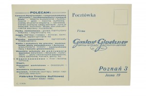 GUSTAW GLAETZNER Sede centrale Materiali da costruzione e tegole Cartolina pubblicitaria