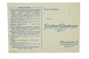 GUSTAW GLAETZNER Siège social Matériaux de construction et tuiles Carte postale publicitaire