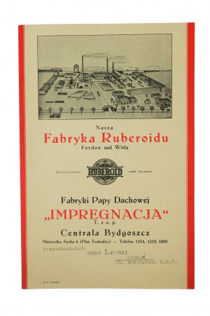 Fabbrica di Ruberoidi Fordon sulla Vistola Fabbrica di carta per tetti 