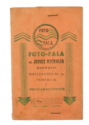 FOTO-FALA di Janusz Michalik GARWOLIN ul. Warszawska 1a, carta per la conservazione di fotografie/negativi con pubblicità dell'azienda