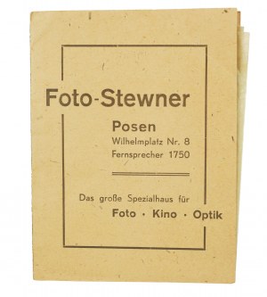 FOTO-STEWNER Posen Wilhelmplatz 8 Foto-Kino-Optik, papier z bibułką do przechowywania negatywów / zdjęć