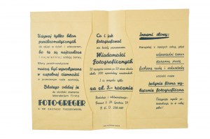 FOTO - GREGER , Poznan 27. Dezember 18 Fotografien mit Kamera und Material von Foto-Greger, Papier zur Aufbewahrung von Negativen/Werbefotos