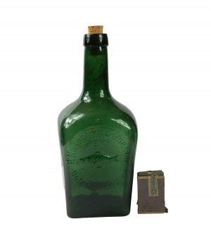 [Gnesen] Original Flasche von B. KASPROWICZ Gnesen schutz marke unter. m Karpfen, [W].