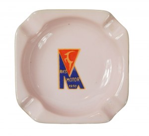 Cendrier en porcelaine avec le logo du club sportif RKS Motor Lublin [pas avant 1950], [W].