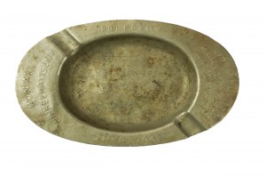 [Warsaw] Ashtray with an advertisement of the company REKTYFIKACJA WARSZAWSKA Polski Przemysł Wódczany S.A.. 