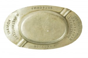 [Warsaw] Ashtray with an advertisement of the company REKTYFIKACJA WARSZAWSKA Polski Przemysł Wódczany S.A.. 