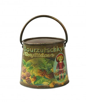 Původní plechovka / kbelík s reklamou 