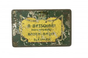 A. BATSCHARI Hoflieferant Baden-Baden 50 cigarettes SLEIPNER, original tin cigarette box, [W].