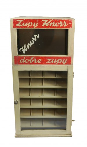 [UNIQUE!] Original KNORR soup store cabinet [pre-1939], height 59cm, COMPLETE and in beautiful condition, [W].
