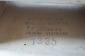 [UNIKAT!] Oryginalna szafka sklepowa na zupy KNORR [przed 1939r.], wys. 59cm, KOMPLETNA i w pięknym stanie, [W]