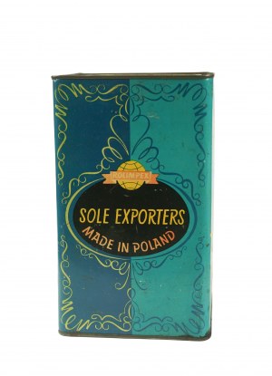 Originálna plechovka Sole Exporters Confisierie Polonaise [Výhradní vývozcovia poľských cukroviniek] ROLIMPEX[W].