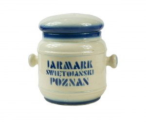 Jarmark Świętojański Poznaň , originálny džbán z legendárneho poznaňského jarmoku, 70. roky 20. storočia.