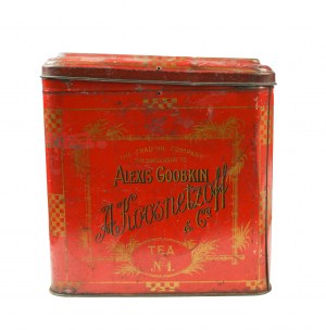 Alexis GOOBKIN , A. KOOSNETZOFF & Co. The Trading Company , originální kovová plechovka,