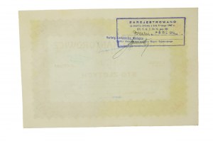 HARTWIG KANTOROWICZ POZNAŃ Sp. Akc. Successor, one hundred zloty share I issue