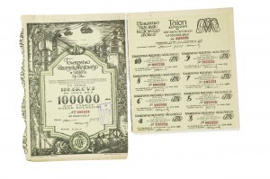 Towarzystwo Przemysłu Węglowego w Polsce Sp. Akc., 4th issue, 100 shares at 1000 Mk.P. 100,000 Polish marks