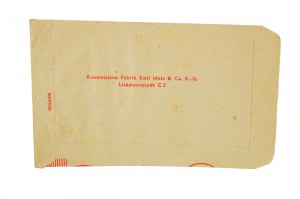 [Łódź] Kosmetische Fabrik Emil Matz & Co. K.-G. , originálny papierový obal ZAHN PULVER [zubný prášok], [BS].