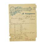 [Wilno] Sklep i fabryka past i lakierów WOJŁOK / Магазины и завод политуры и лаку Войлокъ , Wilno 1905r. FAKTURA[BS]