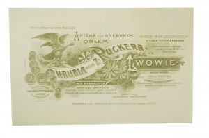 [Lwów] Apteka pod Srebrnym Orłem H. RUBLA [przedtem Z. Ruckera] we Lwowie, RACHUNEK za pobrane lekarstwa, wina lecznicze, opatrunki, datowany 28.11.1906r., [BS]