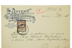 [Lviv] Pharmacie sous Hygiea Emil Jezierski Lviv Gródecka 24, CORRESPONDANCE datée du 7.XII.1916.