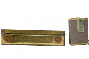 HERCEGOWINA tabak 100 gramov , originálna plechová škatuľka na tabak, značky poľského tabakového monopolu, [BS].