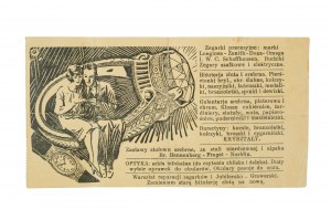 [Sosnowiec] J.T. Jakubiński magazyn chrześcijański zegarmistrzowsko-jubilerski, optyczny, galanteria stołowa GWARANCJA że krzyżyk i łańcuszek są ze złota, 1939 rok, [BS]